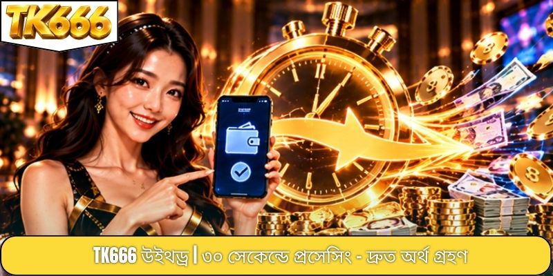 TK666 উইথড্র | ৩০ সেকেন্ডে প্রসেসিং - দ্রুত অর্থ গ্রহণ