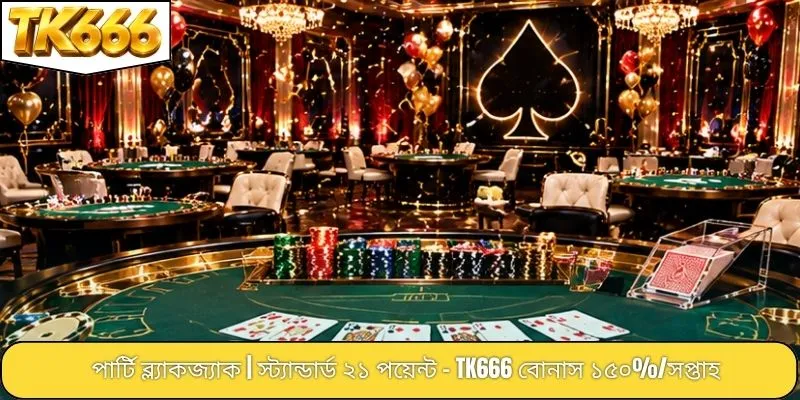 পার্টি ব্ল্যাকজ্যাক | স্ট্যান্ডার্ড ২১ পয়েন্ট - TK666 বোনাস ১৫০%/সপ্তাহ