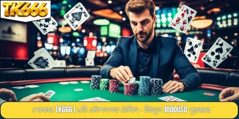 পোকার TK666 | ৮টি কৌশলগত টেবিল - জিতুন 1000USD পুরস্কার