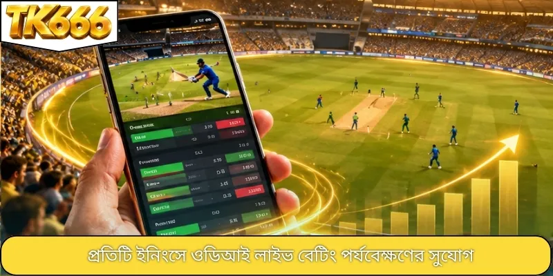 প্রতিটি ইনিংসে ওডিআই লাইভ বেটিং পর্যবেক্ষণের সুযোগ