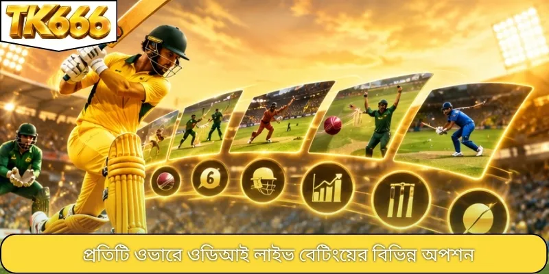 প্রতিটি ওভারে ওডিআই লাইভ বেটিংয়ের বিভিন্ন অপশন