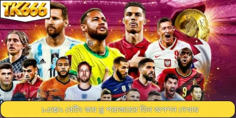 ১এক্স২ বেটিং জয় ড্র পরাজয়ের তিন অপশন দেখায়