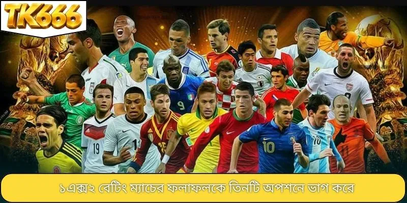 ১এক্স২ বেটিং ম্যাচের ফলাফলকে তিনটি অপশনে ভাগ করে